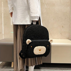 Cartoon Bear Backpack Adjustable Strap Casual Schoolbag