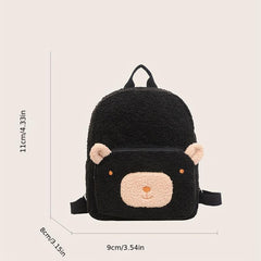 Cartoon Bear Backpack Adjustable Strap Casual Schoolbag