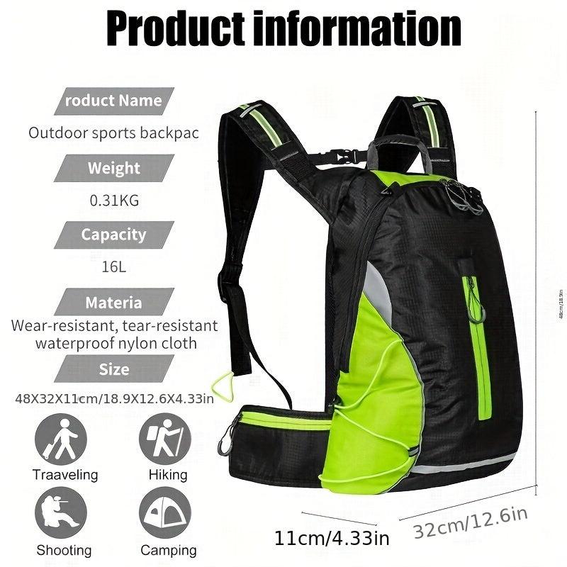 16L Waterproof Bike Bag Breathable Cycling Backpack