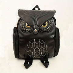 Owl Pattern Backpack Zipper Stylish Travel Rucksack Bag