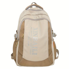 Large Capacity Preppy Backpack Heavy Duty Daypack Casual Travel Knapsack