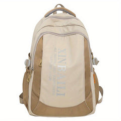 Large Capacity Preppy Backpack Heavy Duty Daypack Casual Travel Knapsack