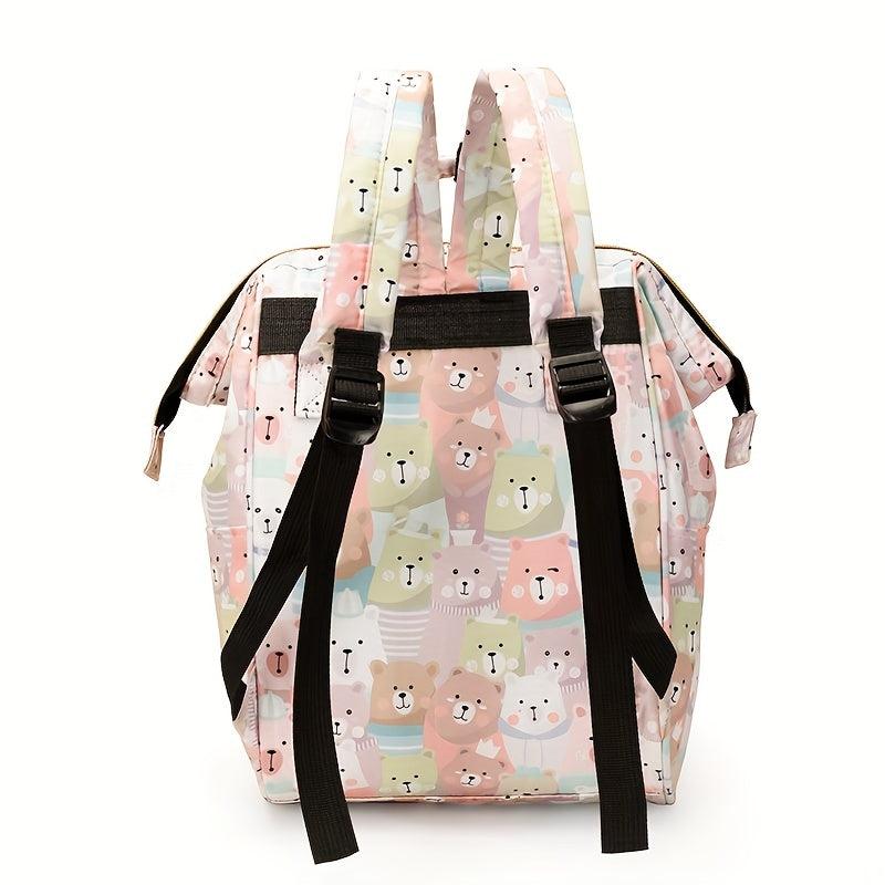 Leopard Print Diaper Bag Large Capacity Mommy Bag Top Handle Travel Backpack