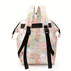 Leopard Print Diaper Bag Large Capacity Mommy Bag Top Handle Travel Backpack