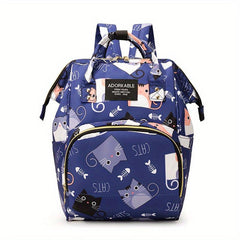 Leopard Print Diaper Bag Large Capacity Mommy Bag Top Handle Travel Backpack