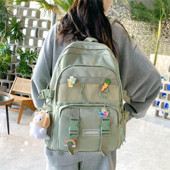 Minimalist Preppy School Bag All Match Storage Backpack