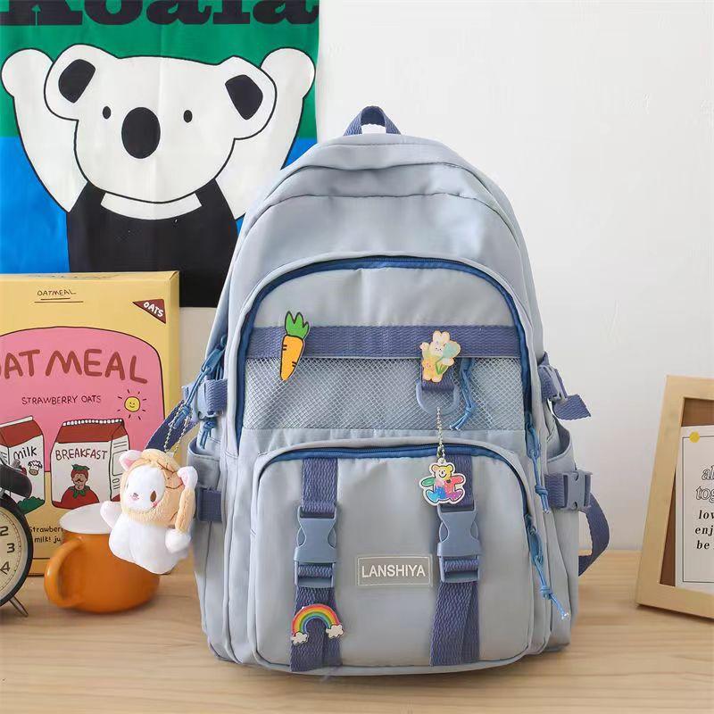 Minimalist Preppy School Bag All Match Storage Backpack