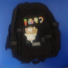 Minimalist Preppy School Bag All Match Storage Backpack