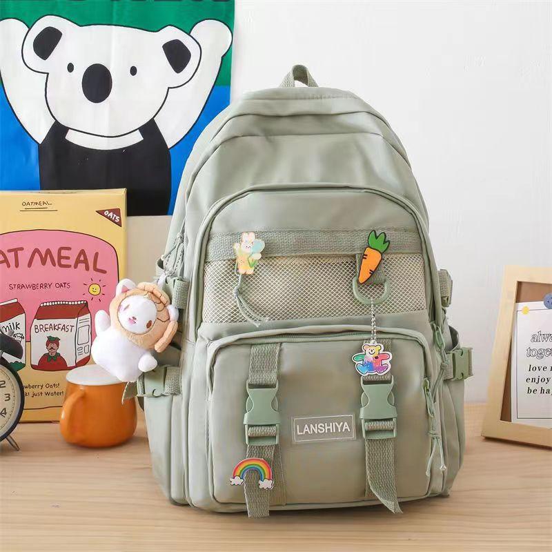 Minimalist Preppy School Bag All Match Storage Backpack