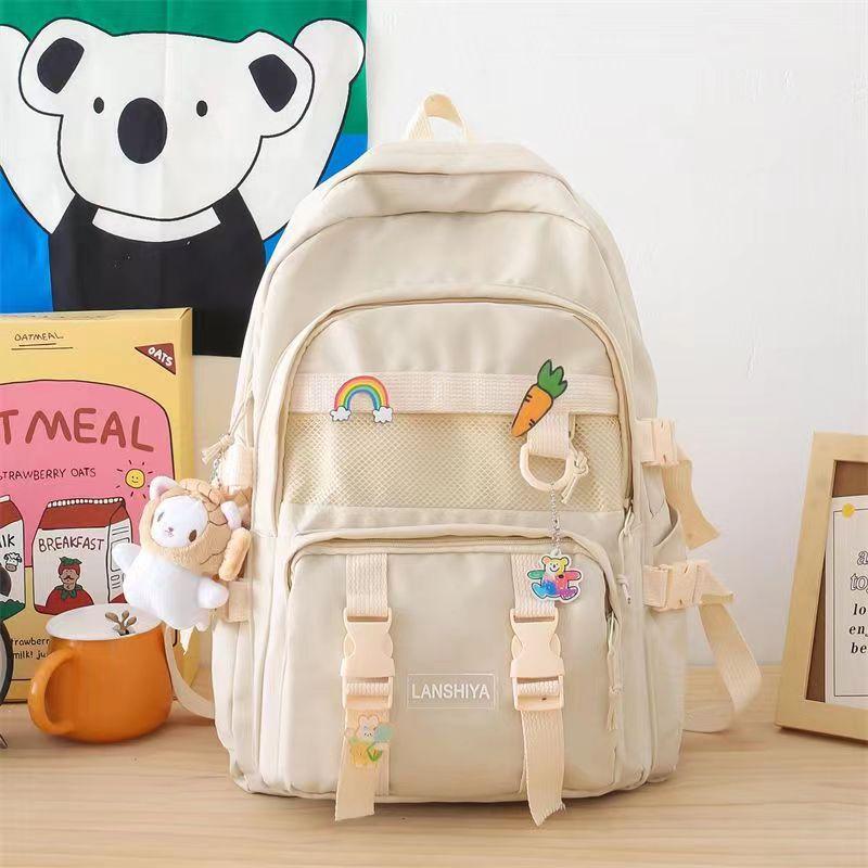Minimalist Preppy School Bag All Match Storage Backpack