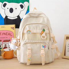 Minimalist Preppy School Bag All Match Storage Backpack