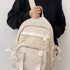 Minimalist Preppy School Bag All Match Storage Backpack