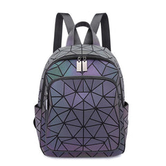 Luminous Geometric Pattern Backpack for School & Travel