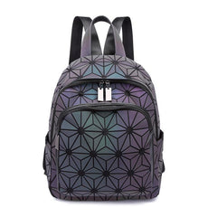 Luminous Geometric Pattern Backpack for School & Travel