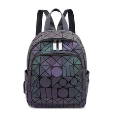 Luminous Geometric Pattern Backpack for School & Travel