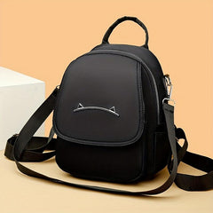 Preppy Small Calf Pendant Backpack Canvas Waterproof