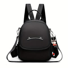 Preppy Small Calf Pendant Backpack Canvas Waterproof