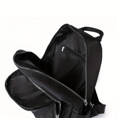 Casual Minimalist Solid Backpack Lightweight Quilted Travel Bag