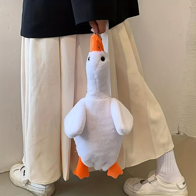 Fuzzy Duck Crossbody Bag for Girls, Cartoon Duck Novelty Bag for Party