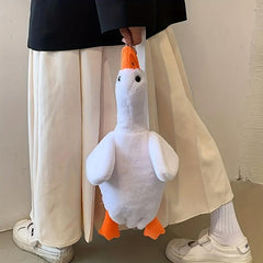Fuzzy Duck Crossbody Bag for Girls, Cartoon Duck Novelty Bag for Party