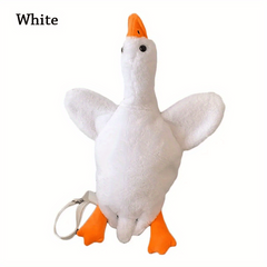 Fuzzy Duck Crossbody Bag for Girls, Cartoon Duck Novelty Bag for Party