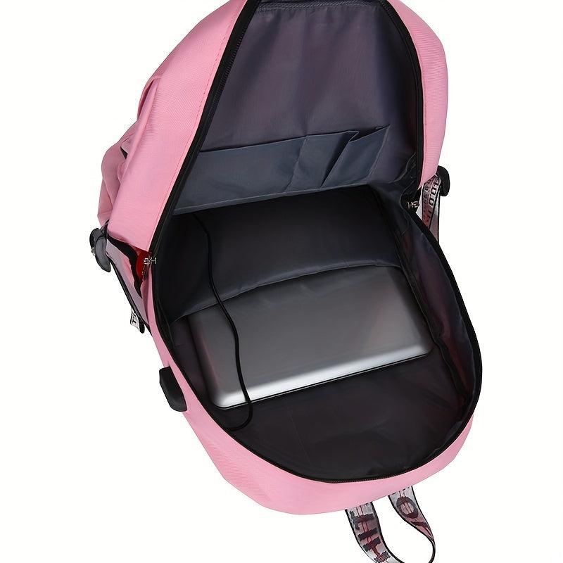 Y2K Drawstring Backpack with USB Charging Port