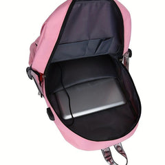 Y2K Drawstring Backpack with USB Charging Port