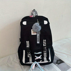 Y2K Drawstring Backpack with USB Charging Port