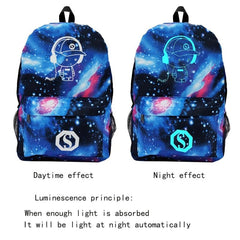 Luminous Laptop Backpack for Boys Girls Student School Bags with USB Port