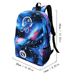 Luminous Laptop Backpack for Boys Girls Student School Bags with USB Port
