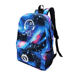 Luminous Laptop Backpack for Boys Girls Student School Bags with USB Port
