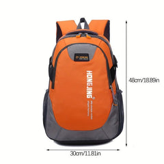 Unisex Breathable Water Resistant Letter Graphic Outdoor Sports Backpack