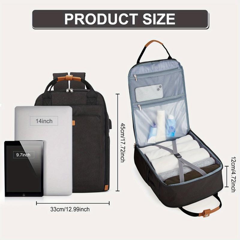 Solid Laptop Backpack Functional Student School Bag