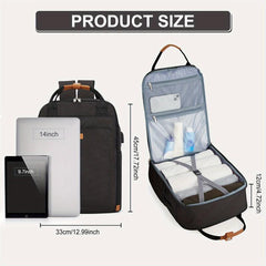 Solid Laptop Backpack Functional Student School Bag