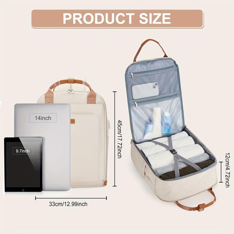 Solid Laptop Backpack Functional Student School Bag