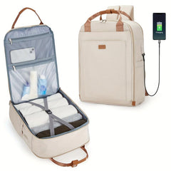 Solid Laptop Backpack Functional Student School Bag