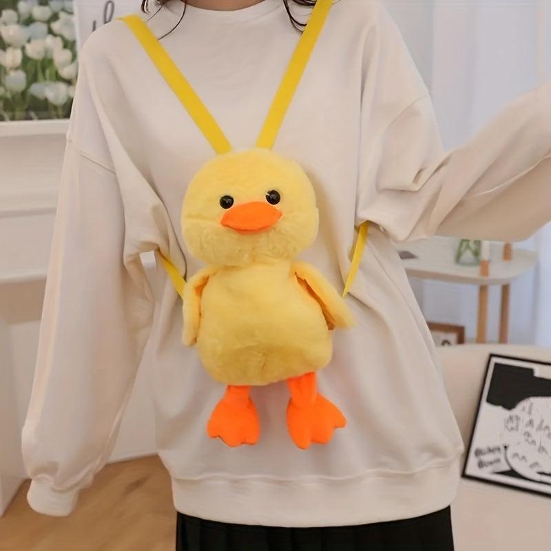 Duck Backpack Mini Adjustable Shoulder Strap Fluffy Novelty Bag
