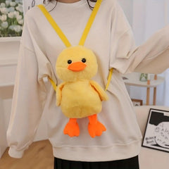 Duck Backpack Mini Adjustable Shoulder Strap Fluffy Novelty Bag