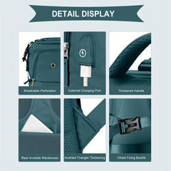 Travel Backpack with Shoe Compartment - Flight Approved Gym Bag