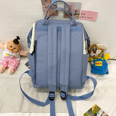 4pcs Preppy Backpack Set with Tote Bag
