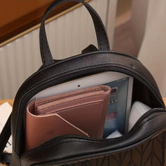 3pcs Large Capacity Backpack Waist Bag Set PU Leather Quilted Shoulder Bag