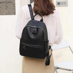 Women's Faux Leather Backpack Large Capacity Bag Adjustable Strap