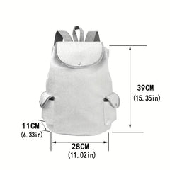 Cartoon Mushroom Print Backpack Casual Storage School Bag
