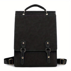 Vintage Solid Flap Backpack Travel Rucksack Women's School Bag