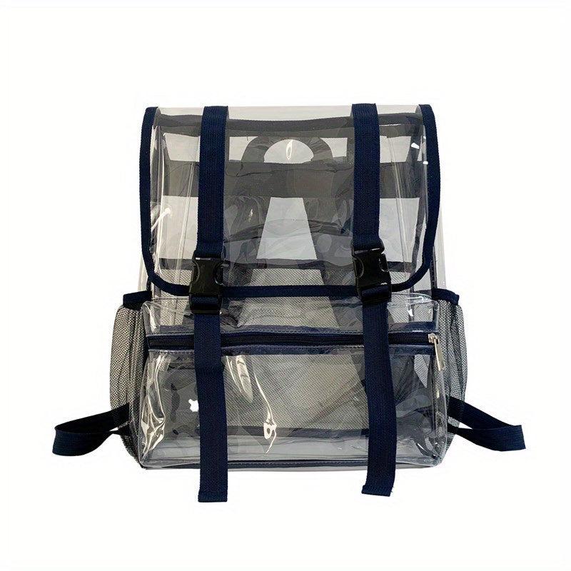 Clear Flap Backpack Waterproof PVC Daypack For Travel