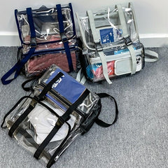Clear Flap Backpack Waterproof PVC Daypack For Travel