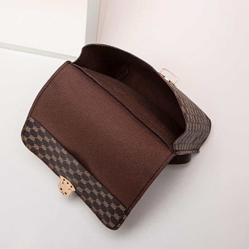 Geometric Pattern Small Backpack Faux Leather Shoulder Bag