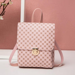 Geometric Pattern Small Backpack Faux Leather Shoulder Bag