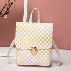 Geometric Pattern Small Backpack Faux Leather Shoulder Bag