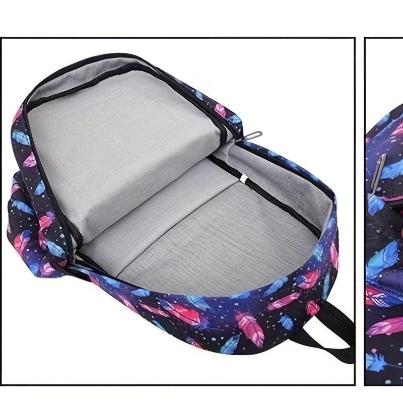 3pcs Cartoon Printed Backpack Set for Boys and Girls